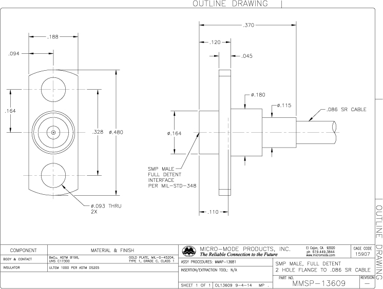 OL13609-MMSP-FD-2 HOLE FLG-086 SR-REV-