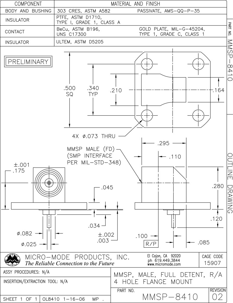 OL8410-MMSP-FD-RA-4 HOLE FLG-REV02