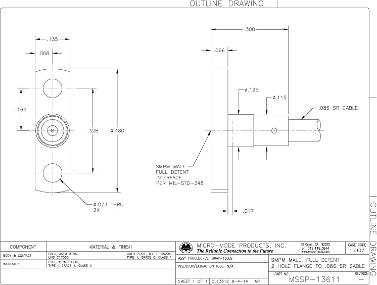 OL13611-MSSP-FD-2 HOLE FLG-086 SR-REV-