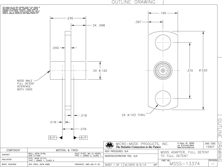 OL13374-MSSS-FD-FD-2 HOLE FLG-REV-