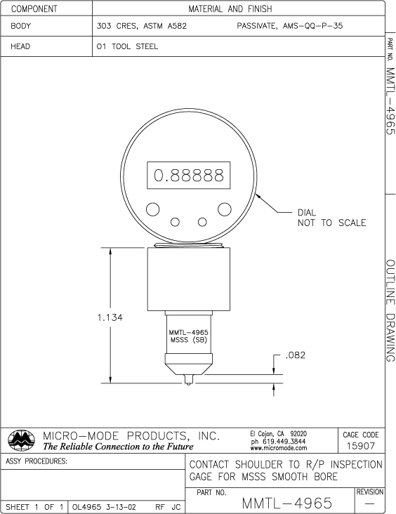 OL4965-MMTL-MSSS-SB-CONT SHLDR TO RP GAGE-REV-