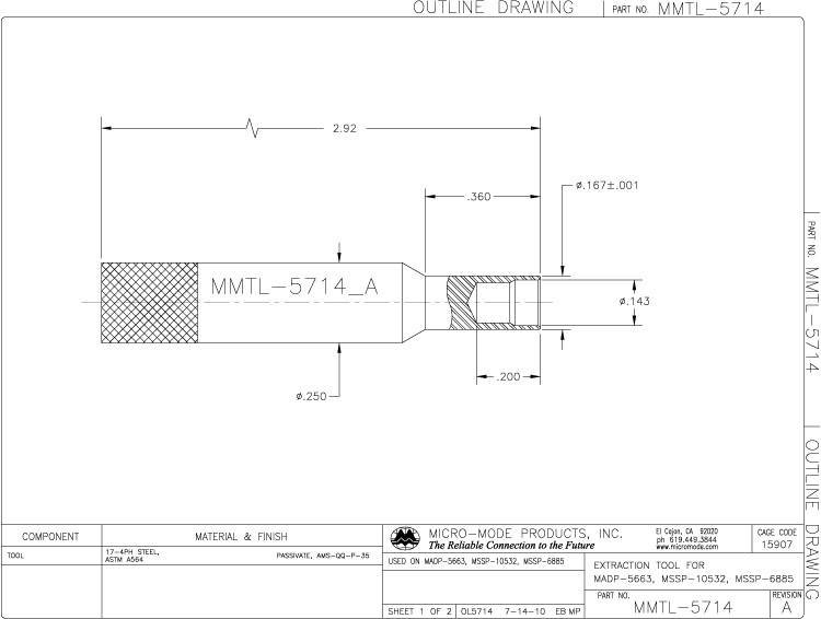 OL5714-MMTL-EXTRACTION TOOL FOR MADP-5663-REVA 1
