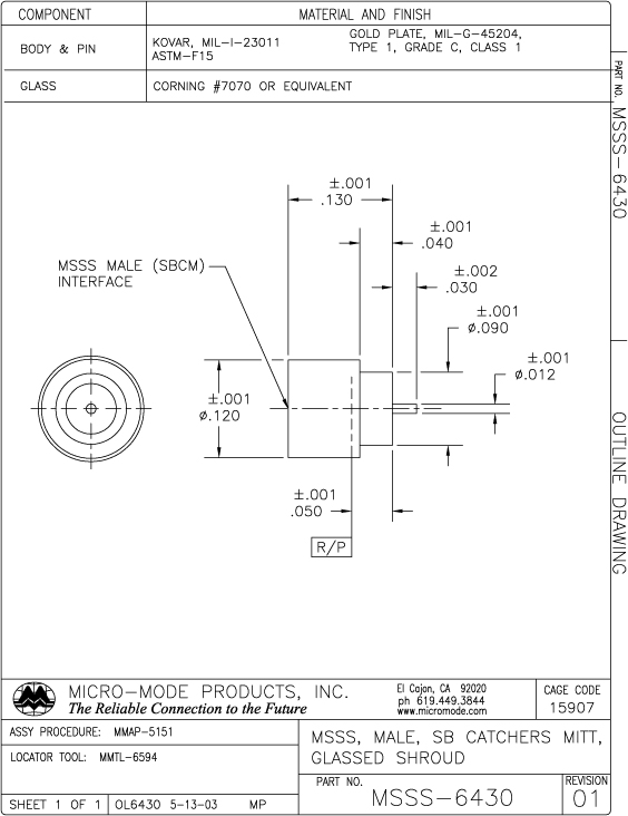 OL6430-MSSS-SBCM-GLASSED SHROUD-REV01