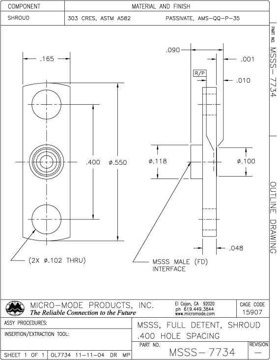 OL7734-MSSS-FD-FLG MOUNT SHROUD-REV-